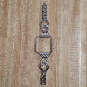 Silver iwatch watch band